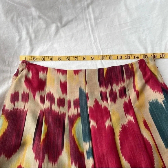 Lauren Ralph Lauren 100% Silk Pleated Skirt Southwestern Print Vintage Sz 6 - Picture 14 of 14